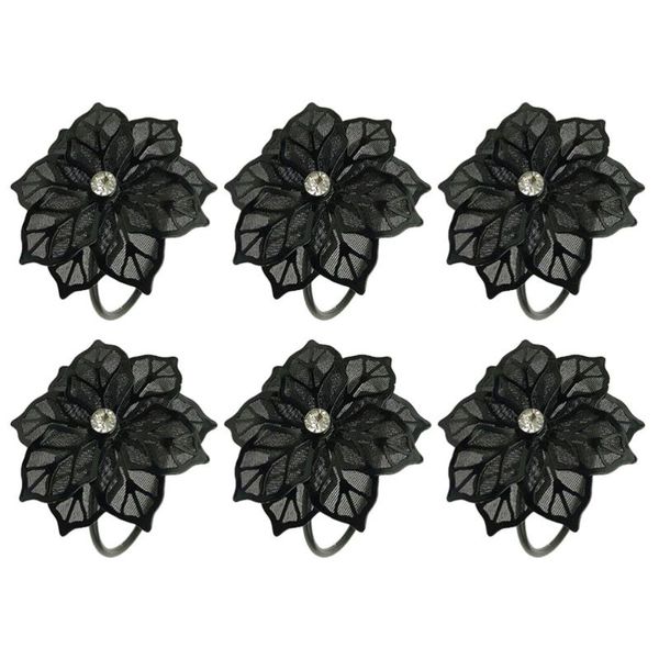 napkin rings 6pcs creative ring dinning metal flower holder (black) 
napkin rings 6pcs creative ring dinning metal flower holder (black)