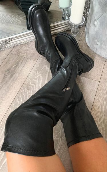 brand platform easy walking stretch lug-sole over the knee boots women black casual shoes fashion leisure cool big size 43
brand platform easy walking stretch lug-sole over the knee boots women black casual shoes fashion leisure cool big size 43