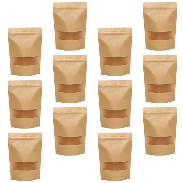 gift wrap 50pcs kraft paper food window bags tea dry fruit self sealing packing
gift wrap 50pcs kraft paper food window bags tea dry fruit self sealing packing