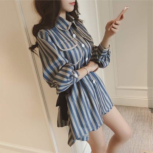 2 piece set vintage women elegant striped drawstring waist long sleeve blouse + high waist shorts casual fashion suit 210518, White
2 piece set vintage women elegant striped drawstring waist long sleeve blouse + high waist shorts casual fashion suit 210518, White
