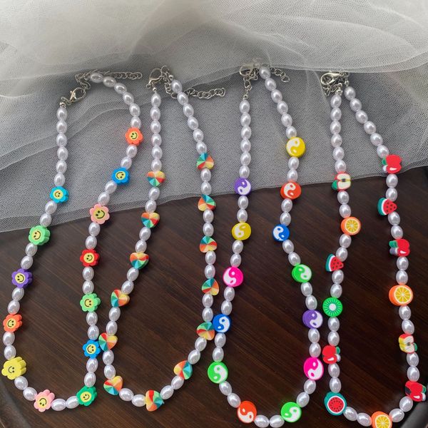 bohemian colorful handmade rice beads pearl soft peach choker necklaces simple daisy small flower beaded pendant necklace female party gift, Silver
bohemian colorful handmade rice beads pearl soft peach choker necklaces simple daisy small flower beaded pendant necklace female party gift, Silver