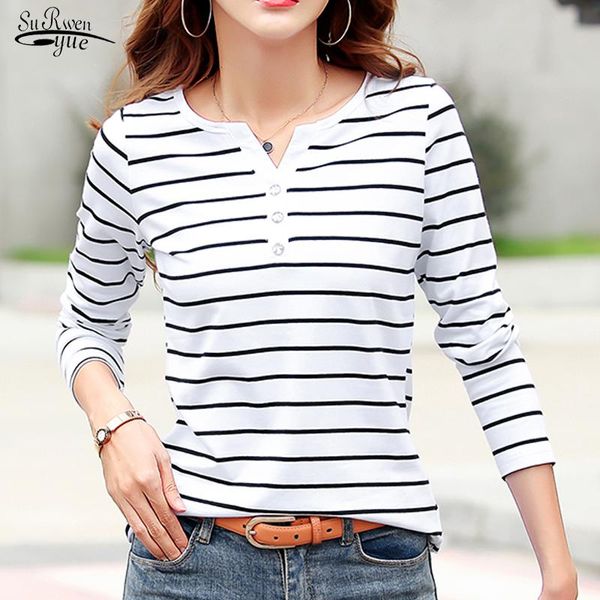 women's blouses & shirts spring autumn female clothing fashion lady cotton women long sleeve striped shirt v-neck plus size blusas muj, White
women's blouses & shirts spring autumn female clothing fashion lady cotton women long sleeve striped shirt v-neck plus size blusas muj, White