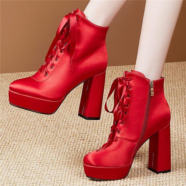 boots party pumps women's satin ankle round toe block high heels elegant shoes wedding punk goth boot 33 34 44 45, Black
boots party pumps women's satin ankle round toe block high heels elegant shoes wedding punk goth boot 33 34 44 45, Black