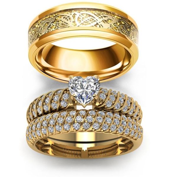 wedding rings couple women exquisite rhinestones fashion jewelry gold color simple stainless steel men bulk ring for lover gifts, Slivery;golden
wedding rings couple women exquisite rhinestones fashion jewelry gold color simple stainless steel men bulk ring for lover gifts, Slivery;golden