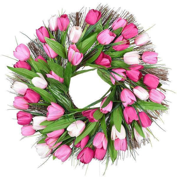 decorative flowers & wreaths 18 inch tulip wreath door spring twig floral artificial flower adorn with pink tulips for front wall window p
decorative flowers & wreaths 18 inch tulip wreath door spring twig floral artificial flower adorn with pink tulips for front wall window p