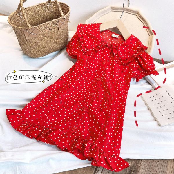 red colour polka dot kids dresses for girls 2021 summer dress pattern kids children cotton ruffles dress girl clothes, White
red colour polka dot kids dresses for girls 2021 summer dress pattern kids children cotton ruffles dress girl clothes, White