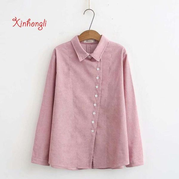 women's blouses & shirts plus size tilted single breasted corduroy women loose blouse 2021 spring autumn casual ladies female oversize, White
women's blouses & shirts plus size tilted single breasted corduroy women loose blouse 2021 spring autumn casual ladies female oversize, White