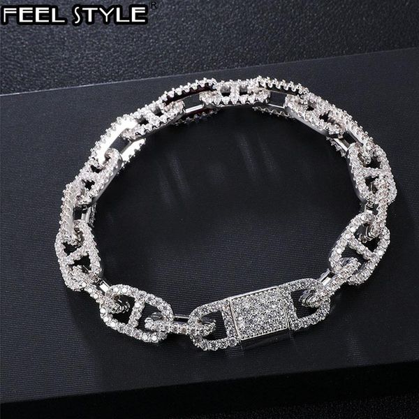 hip hop 11mm iced out cuban tennis chain prong copper + cubic zirconia stones bracelet for women men jewelry link,, Black
hip hop 11mm iced out cuban tennis chain prong copper + cubic zirconia stones bracelet for women men jewelry link,, Black