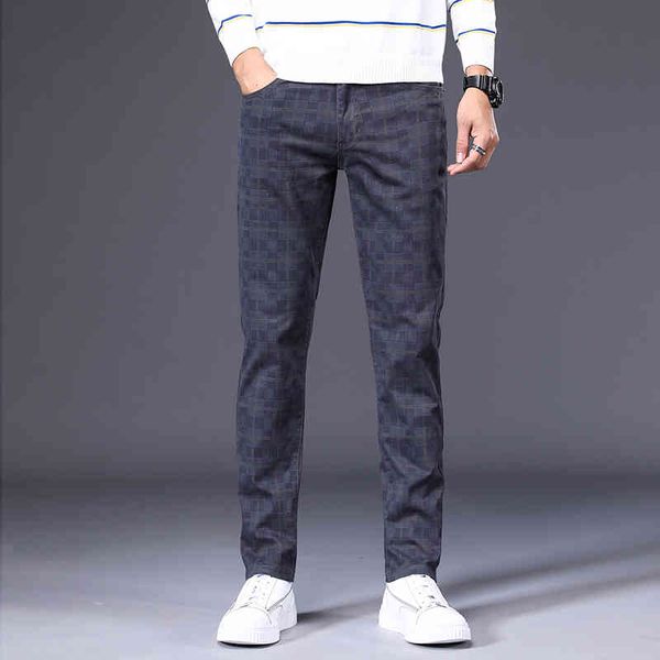 men's jeans 6 color classic plaid casual pants 2021 spring fashion business 98% cotton stretch straight trousers male brand xzq3, Blue
men's jeans 6 color classic plaid casual pants 2021 spring fashion business 98% cotton stretch straight trousers male brand xzq3, Blue