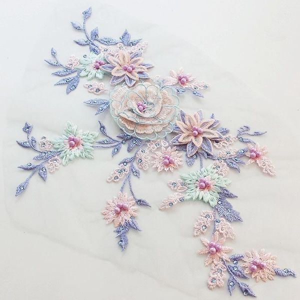ribbon 1pair /2pc multicolor diy handmade beaded applique flower lace clothing accessories 3d stereo finished, Pink;blue
ribbon 1pair /2pc multicolor diy handmade beaded applique flower lace clothing accessories 3d stereo finished, Pink;blue
