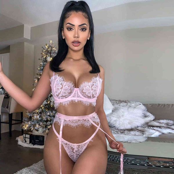 lingerie 2021 lace perspective embroidery underwear sling three piece set 16133, Black;white
lingerie 2021 lace perspective embroidery underwear sling three piece set 16133, Black;white