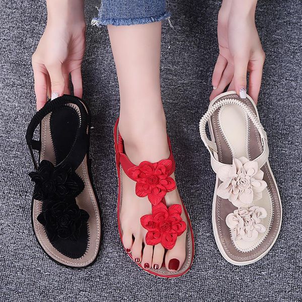 women summer sandals slip on flats fashion shoes sandal non-slip outside flower decoration, Black
women summer sandals slip on flats fashion shoes sandal non-slip outside flower decoration, Black