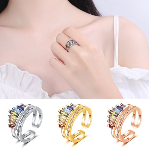 wedding rings crown rainbow adjustable opening rhinestone engagement ring for women fashion jewelry gift, Slivery;golden
wedding rings crown rainbow adjustable opening rhinestone engagement ring for women fashion jewelry gift, Slivery;golden