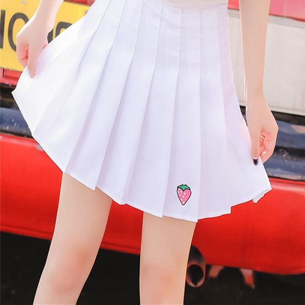 skirts summer a-line women skirt high waist strawberry embroidery pleated safety pants mini, Black
skirts summer a-line women skirt high waist strawberry embroidery pleated safety pants mini, Black