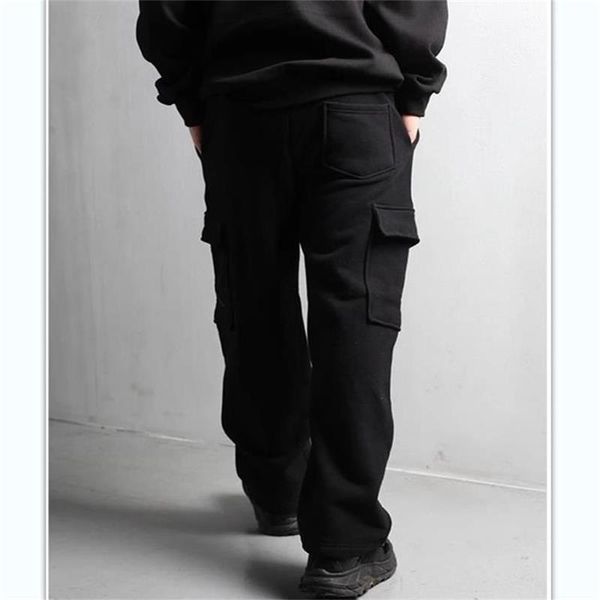 men's pants trend hip hop versatile large size casual sweatpants stretch waist legs pull rope design, Black
men's pants trend hip hop versatile large size casual sweatpants stretch waist legs pull rope design, Black