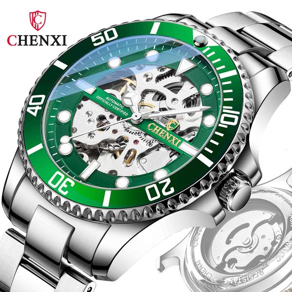 wrist watch dawn water ghost hollow automatic mechanical fashion waterproof men's, Slivery;brown
wrist watch dawn water ghost hollow automatic mechanical fashion waterproof men's, Slivery;brown