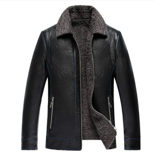 men's fur & faux winter mens leather pu jackets thicken casual coat plus size xxxl, Black
men's fur & faux winter mens leather pu jackets thicken casual coat plus size xxxl, Black