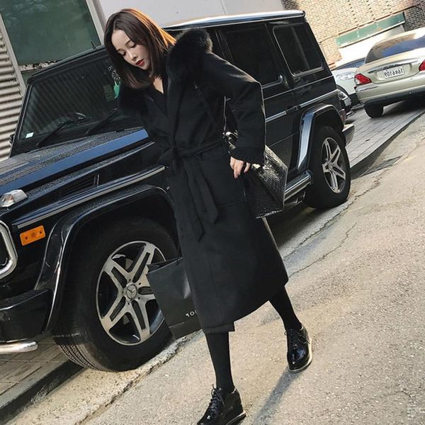 women's wool & blends korean loose coat thick single breasted elegant 2021 white long jacket women abrigo mujer invierno eh50co, Black
women's wool & blends korean loose coat thick single breasted elegant 2021 white long jacket women abrigo mujer invierno eh50co, Black