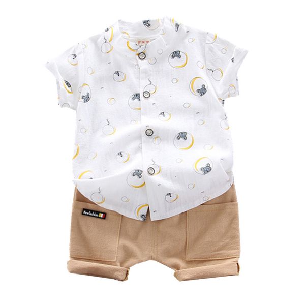 2021 summer new boy suit children clothes baby suit casual short sleeve shirt + shorts children set clothing, White
2021 summer new boy suit children clothes baby suit casual short sleeve shirt + shorts children set clothing, White