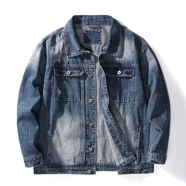 men's jackets spring and autumn classic style fitted denim jacket personality frayed hole youth fashion lapel large size qyw6, Black;brown
men's jackets spring and autumn classic style fitted denim jacket personality frayed hole youth fashion lapel large size qyw6, Black;brown