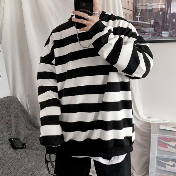 men's hoodies & sweatshirts couple outfit oversized striped hip hop streetwear men 2021 autumn winter fashion loose clothes, Black
men's hoodies & sweatshirts couple outfit oversized striped hip hop streetwear men 2021 autumn winter fashion loose clothes, Black