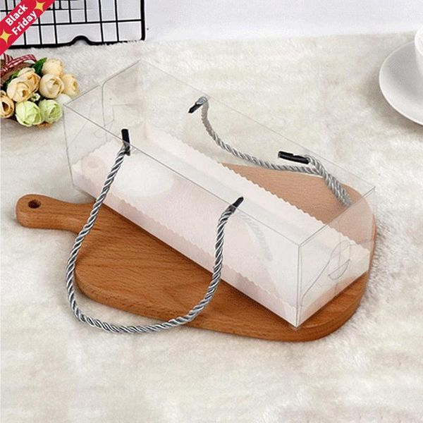 10pcs portable transparent cake swiss roll boxes with handle pet cupcake packaging dessert container strap gift box wrap
10pcs portable transparent cake swiss roll boxes with handle pet cupcake packaging dessert container strap gift box wrap