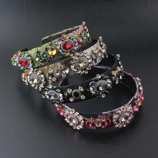 hair clips & barrettes fashion style baroque inlaid rhinestone floral cloth personality headband ladies casual dance street shooting headwea, Golden;silver
hair clips & barrettes fashion style baroque inlaid rhinestone floral cloth personality headband ladies casual dance street shooting headwea, Golden;silver