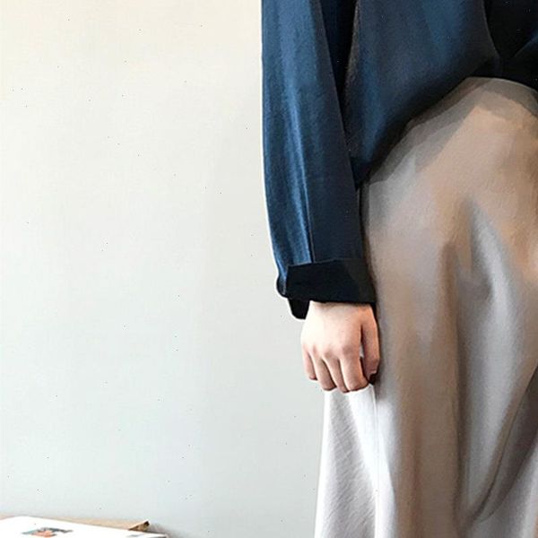 summer high waist elegant women skirts a line long chic vintage satin black champagne color fishtail
summer high waist elegant women skirts a line long chic vintage satin black champagne color fishtail