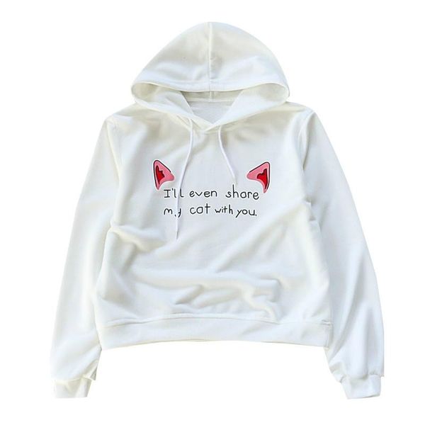 women's hoodies & sweatshirts xuanhao autmn sweatshirt women cat letter printed kawaii cute harajuku pullovers sudaderas mujer, Black
women's hoodies & sweatshirts xuanhao autmn sweatshirt women cat letter printed kawaii cute harajuku pullovers sudaderas mujer, Black
