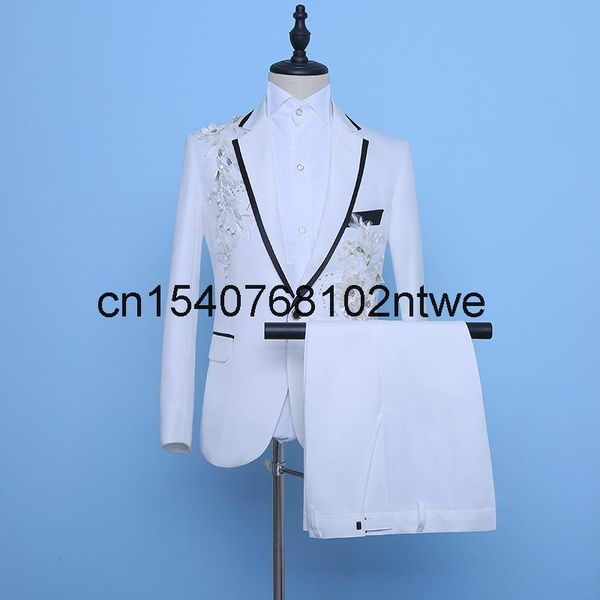 suit stereo inlaid double flower singer stage host men's performance studio po taking suits & blazers, White;black
suit stereo inlaid double flower singer stage host men's performance studio po taking suits & blazers, White;black