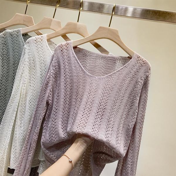 women's sweaters women knitted pullover mesh hollow sweater female 2021 autumn fashion long sleeve solid casual loose shirt summer, White;black
women's sweaters women knitted pullover mesh hollow sweater female 2021 autumn fashion long sleeve solid casual loose shirt summer, White;black