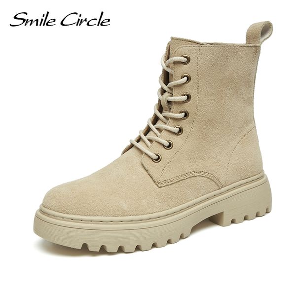 smile circle ankle boots women cow suede platform boots fashion plus velvet warm comfortable ladies short booties femme 211120, Black
smile circle ankle boots women cow suede platform boots fashion plus velvet warm comfortable ladies short booties femme 211120, Black
