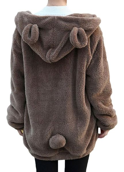 women's hoodies & sweatshirts bear ear plush long sleeve zip up sweatshirt jacket coats with pockets, Black
women's hoodies & sweatshirts bear ear plush long sleeve zip up sweatshirt jacket coats with pockets, Black