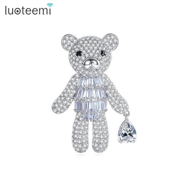 pins, brooches luoteemi cute white bear woman brooch pins animal creature spilla da donna cubic zirconia jewelry friend gift, Gray 
pins, brooches luoteemi cute white bear woman brooch pins animal creature spilla da donna cubic zirconia jewelry friend gift, Gray