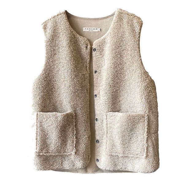 perhaps u women faux teddy lambswool vest coat sleeveless brown beige pocket jacket winter c0399 210529, Black;white
perhaps u women faux teddy lambswool vest coat sleeveless brown beige pocket jacket winter c0399 210529, Black;white