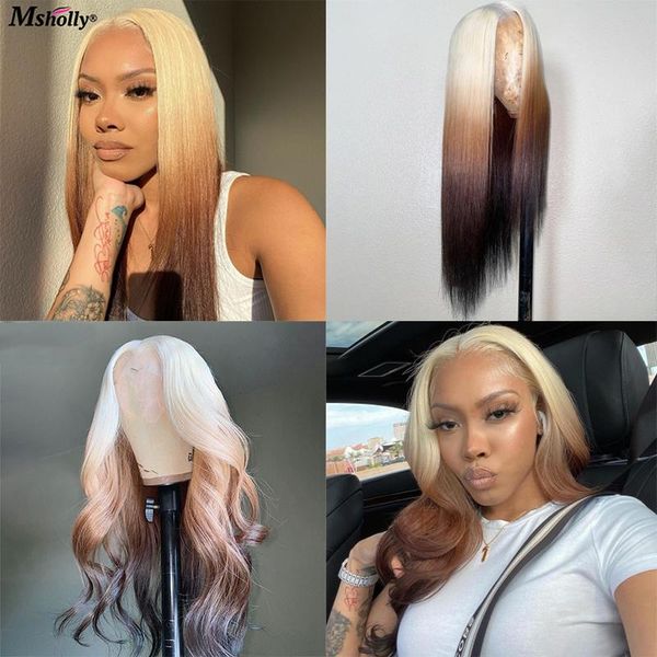 ombre lace front wig straight colored human hair wigs brown body wave remy glueless brazilian for black women, Black;brown
ombre lace front wig straight colored human hair wigs brown body wave remy glueless brazilian for black women, Black;brown