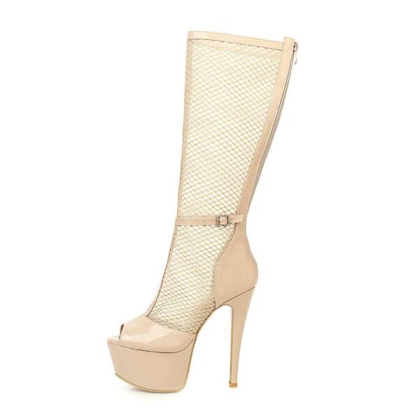 boots large size women shoes peep toe summer breathable lace knee high female botas mujer black nude
boots large size women shoes peep toe summer breathable lace knee high female botas mujer black nude