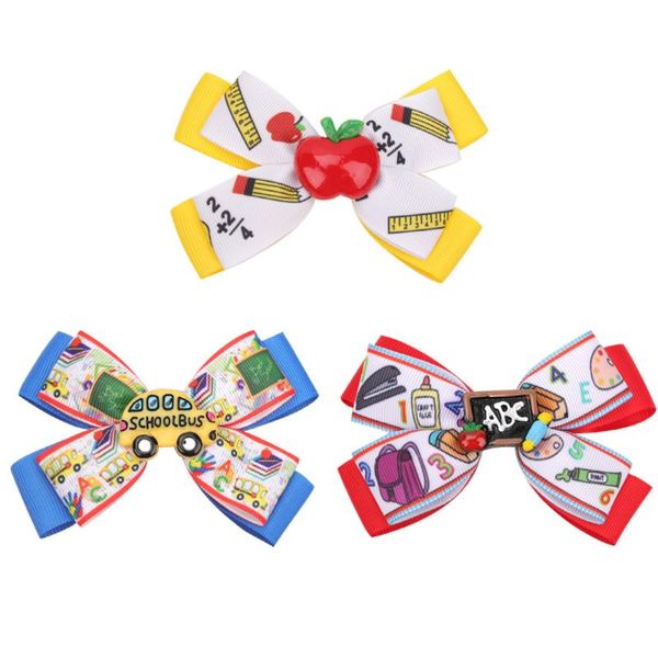 hair accessories ncmama 2pcs/lot 4" boutique back to school bows for kids bus printed ribbon clips student, Slivery;white
hair accessories ncmama 2pcs/lot 4" boutique back to school bows for kids bus printed ribbon clips student, Slivery;white