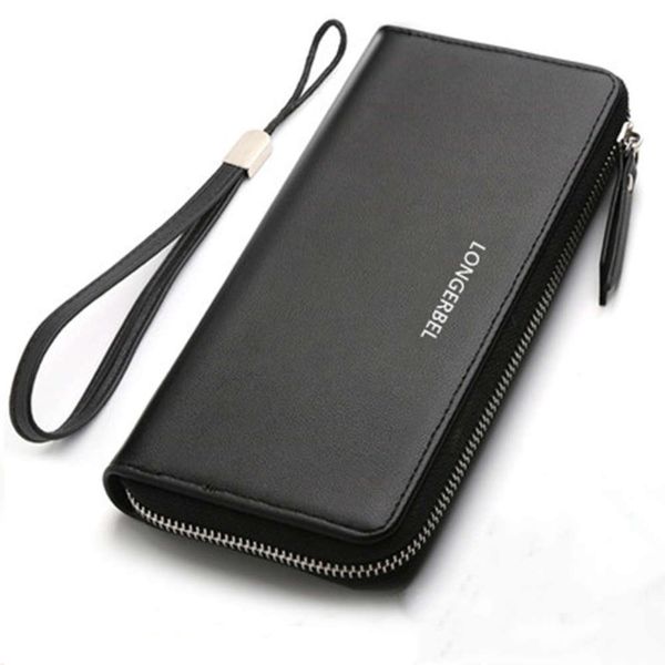 the wallet long business zipper wallet korean men's leisure multi card handbag, Black
the wallet long business zipper wallet korean men's leisure multi card handbag, Black