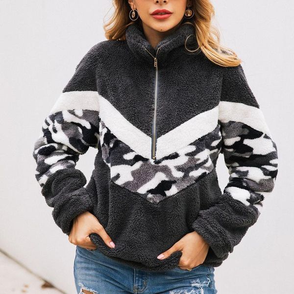 women's hoodies & sweatshirts autumn printed camouflage stitching turtleneck with pocket plush warm women 2021 casual sweatshirt womens, Black
women's hoodies & sweatshirts autumn printed camouflage stitching turtleneck with pocket plush warm women 2021 casual sweatshirt womens, Black