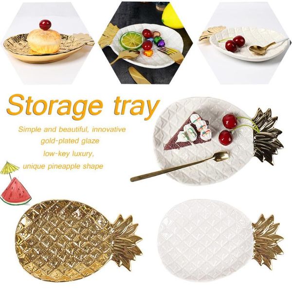 kitchen storage & organization creative gold pineapple ceramic tray golden jewelry pallet food dry fruit plate home decoration
kitchen storage & organization creative gold pineapple ceramic tray golden jewelry pallet food dry fruit plate home decoration