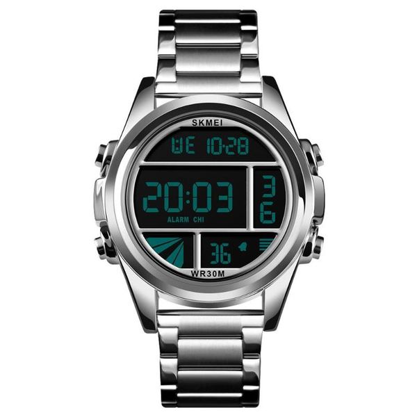 creative digital watch men chronograph stainless steel alarm clock waterproof lunimous silver wristwatch 1448 wristwatches, Slivery;brown
creative digital watch men chronograph stainless steel alarm clock waterproof lunimous silver wristwatch 1448 wristwatches, Slivery;brown
