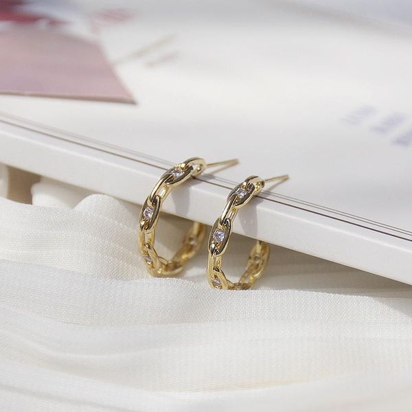 hoop & huggie vintage elegant 14k real gold jewelry chains earrings for women s925 silver needle zircon party fine gift, Golden;silver
hoop & huggie vintage elegant 14k real gold jewelry chains earrings for women s925 silver needle zircon party fine gift, Golden;silver
