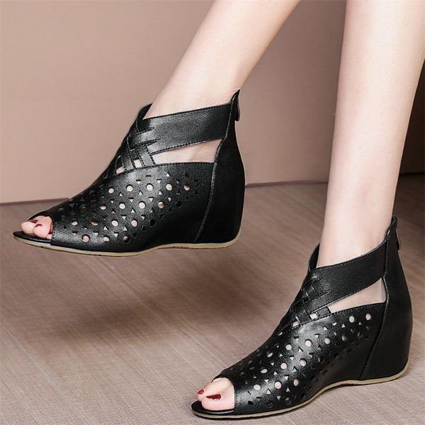 dress shoes women genuine leather platform wedges high heel gladiator sandals female summer open toe party pumps shoe casual, Black
dress shoes women genuine leather platform wedges high heel gladiator sandals female summer open toe party pumps shoe casual, Black