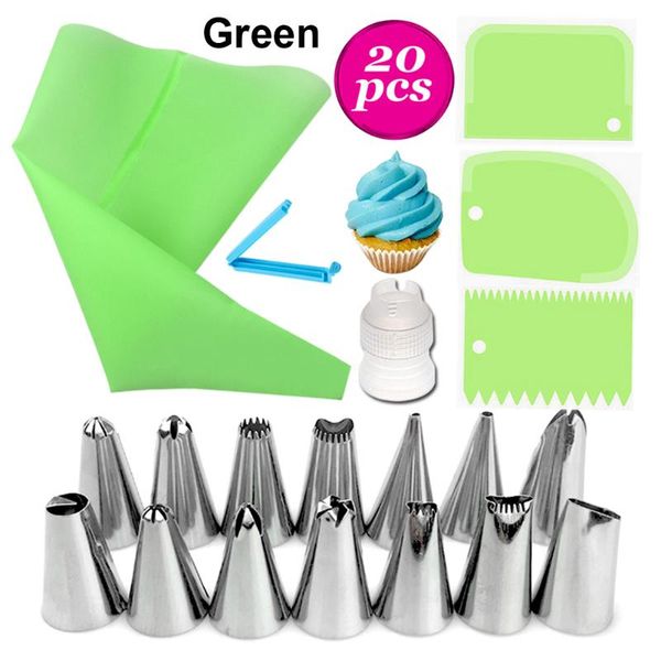 baking & pastry tools 20pcs/set cake decorating kit piping bag icing tips scraper for supplies l5
baking & pastry tools 20pcs/set cake decorating kit piping bag icing tips scraper for supplies l5