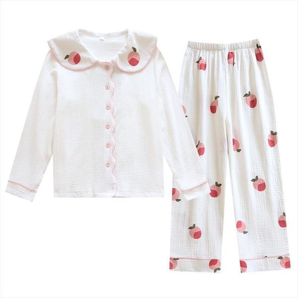 cotton washed crepe pajamas women sleepwear lounge cute baby collar pijama ladies bedgown 2pcs pj pure home clothes, Black;red
cotton washed crepe pajamas women sleepwear lounge cute baby collar pijama ladies bedgown 2pcs pj pure home clothes, Black;red
