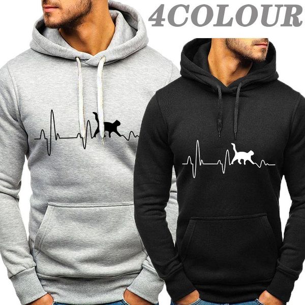 men's hoodies & sweatshirts 2021 ecg cat logo solid color printed sportswear casual fashion drawstring pullover hoodie (4 colors) s-4xl, Black
men's hoodies & sweatshirts 2021 ecg cat logo solid color printed sportswear casual fashion drawstring pullover hoodie (4 colors) s-4xl, Black