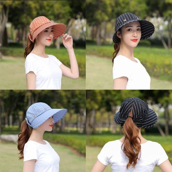 wide brim hats striped pattern women clothing accessories sunscreen injury travel out sun hat button cap beach empty sunshade, Blue;gray
wide brim hats striped pattern women clothing accessories sunscreen injury travel out sun hat button cap beach empty sunshade, Blue;gray