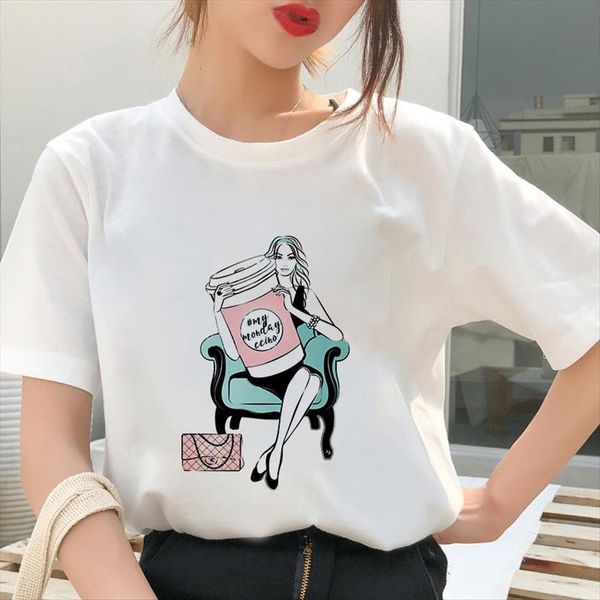 my monday coffee personality harajuku women aesthetics summer thin section white female clothing
my monday coffee personality harajuku women aesthetics summer thin section white female clothing