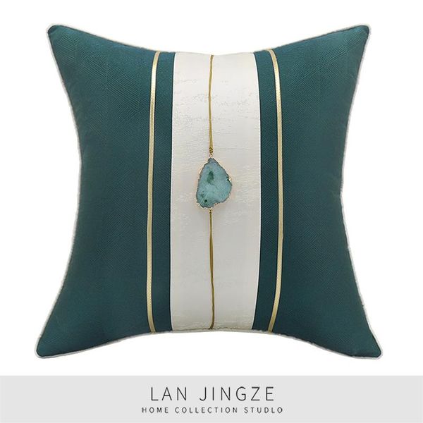 cushion/decorative pillow lan jingze luxury jacquare cushions dark green patchwork case with natural gems for bedroom seat car 45cmx45cm
cushion/decorative pillow lan jingze luxury jacquare cushions dark green patchwork case with natural gems for bedroom seat car 45cmx45cm